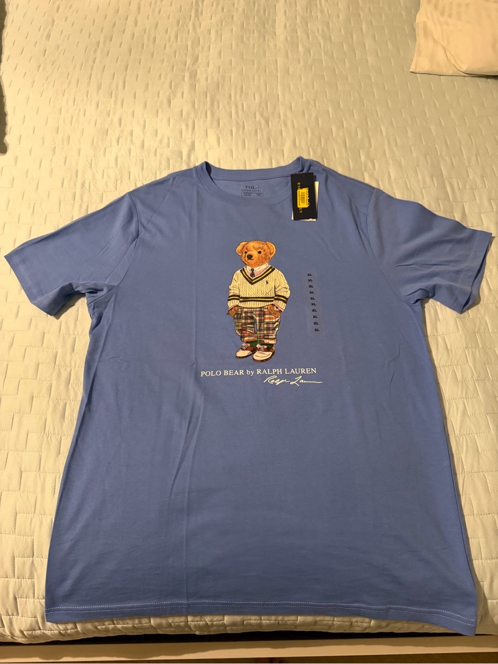 Ralph Lauren Light Blue Polo Bear Short-Sleeve Tee - Boys Youth XL (18/20)